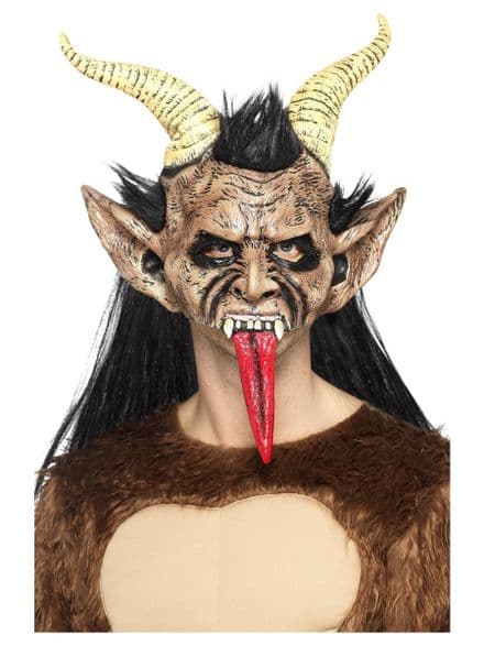 Beast/Krampus Demon Latex Over Head Mask