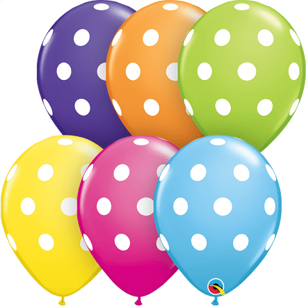 Big Polka Dots Tropical Assortment Balloons