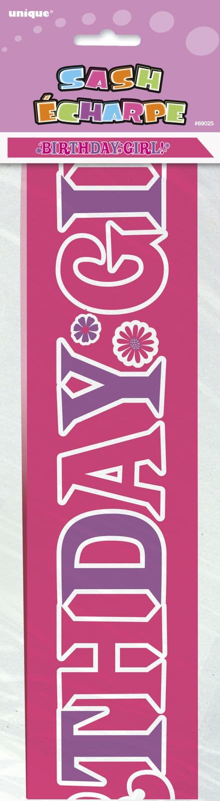 Birthday Girl Sash Pink