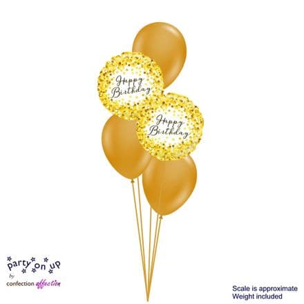 Birthday Gold Confetti Dots Classic Bouquet