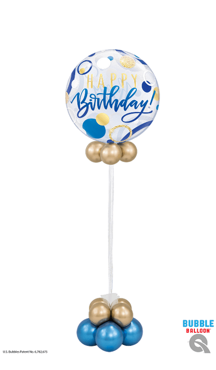 Birthday Gold Dots Premium Bubble