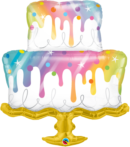 Birthday Layer Drip Cake Super Shape Foil Balloon