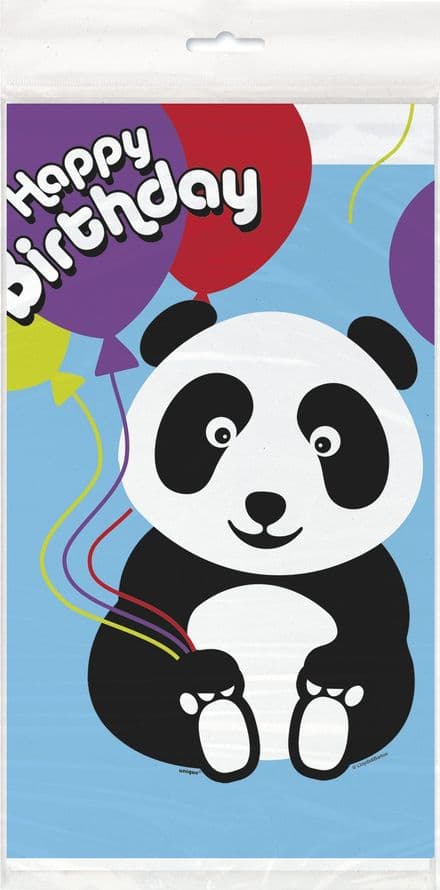 Birthday Panda Plastic Tablecover