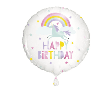 Birthday Unicorn Foil Helium Balloon