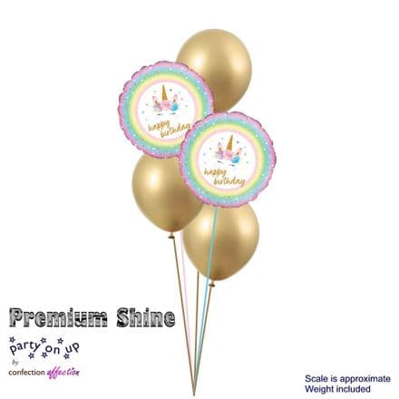 Birthday Unicorn Gold Premium Shine Classic Bouquet