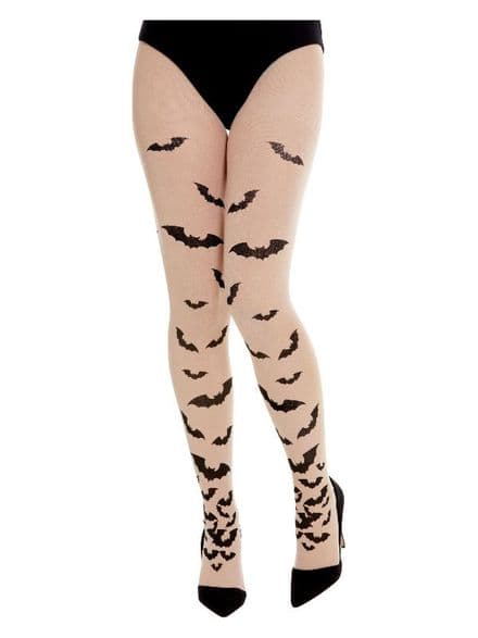 Black Bats Nude Tights