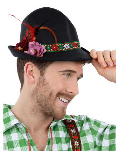 Black Bavarian Trenker Hat