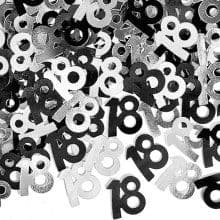 Black Glitz 18th Birthday Party Confetti 14g