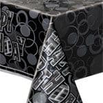 Black Glitz Plastic Tablecover