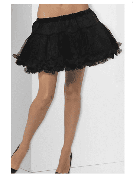 Black Petticoat With Satin Band