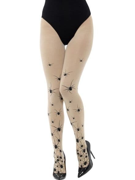 Black Spiders Nude Tights
