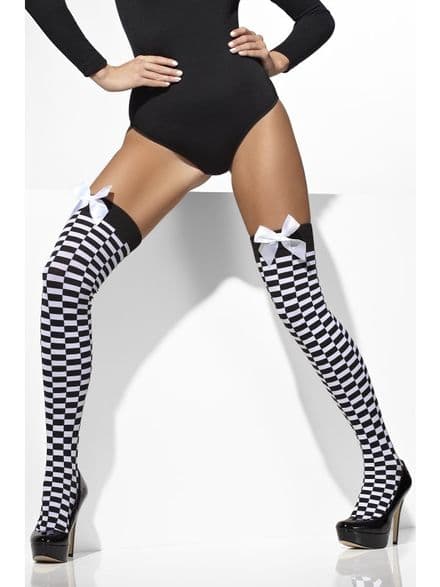 Black & White Check Hold-Ups with Bows