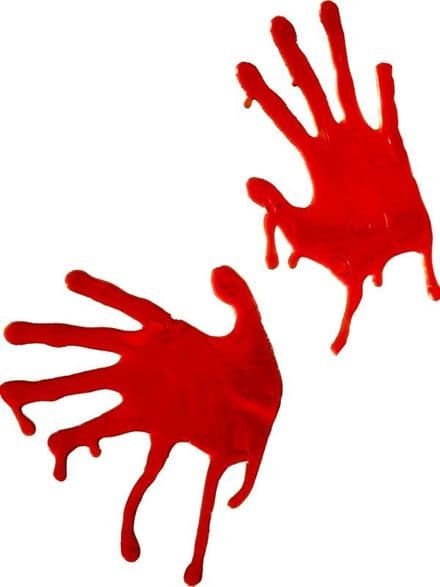 Bloodied Hands Window Decoration