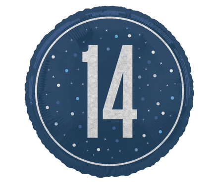 Blue 14 Foil Balloon