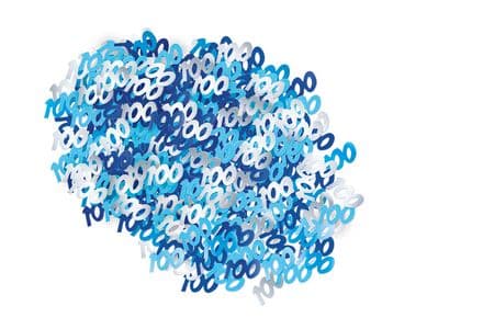 Blue Glitz 100th Birthday Party Confetti 14g
