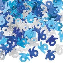 Blue Glitz 16th Birthday Party Confetti 14g