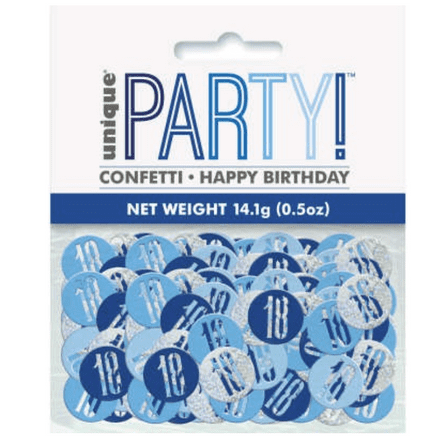 Blue Glitz 18th Birthday Party Confetti 14g