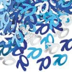 Blue Glitz 70th Birthday Party Confetti 14g