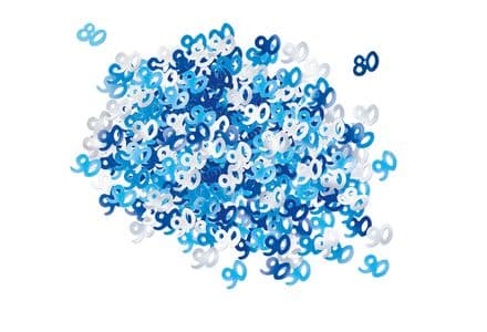 Blue Glitz 90th Birthday Party Confetti 14g