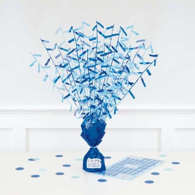 Blue Glitz Balloon Weight Table Centrepiece