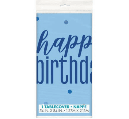 Blue Glitz Plastic Tablecover