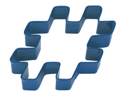Blue Hashtag Cookie Cutter