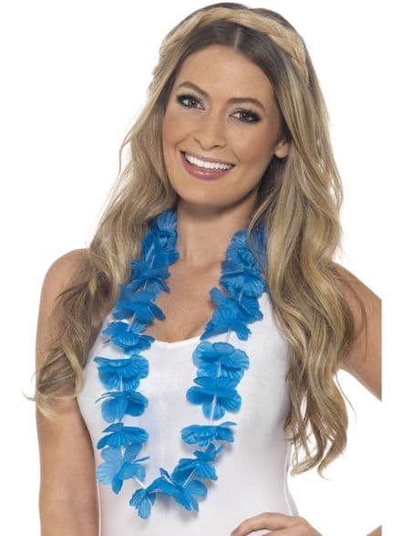 Blue Hawaiian Flower Lei
