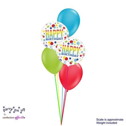 Bold Polka Dot Birthday Classic Balloon Bouquet