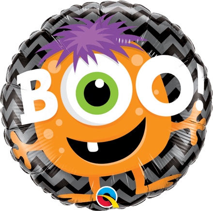 Boo! Monster Chevron Foil Helium Balloon