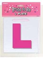Bride To Be Hen Night 'L' Plate