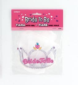 Bride To Be Hen Night Tiara With Veil