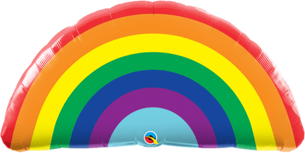 Bright Rainbow Super Shape Foil Balloon