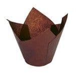 Brown Tulip Muffin Baking Cases