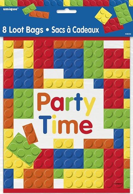 Build Block Party Plastic Loot Bags