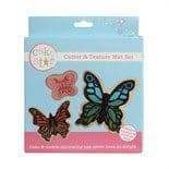 Butterfly Cutters and Texture Mat Set
