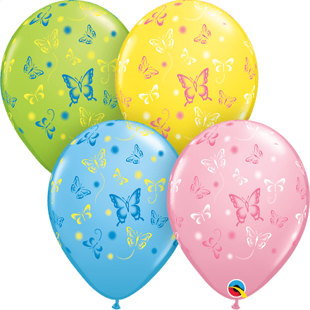 Butterfly Print Latex Balloons