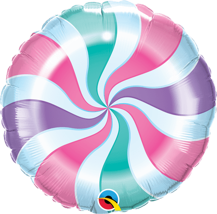 Candy Swirl Foil Helium Balloon