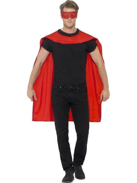 Cape & Eyemask In Red