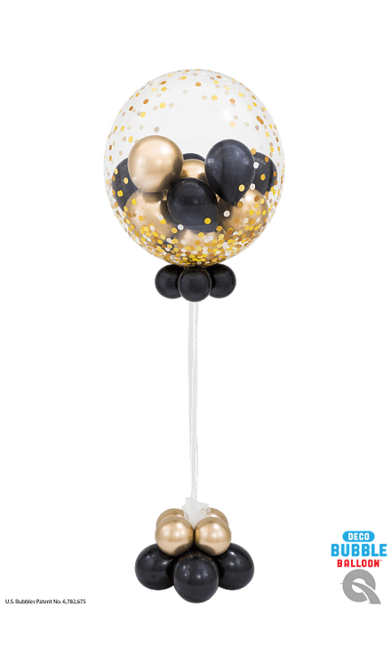 Celebrate Black & Gold Gumball Bubble