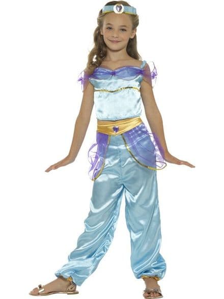 Childs Arabian Princess Costume with Headpiece