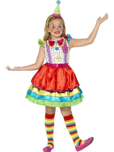 Childs Deluxe Clown Girl Costume
