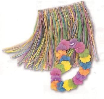 Childs Luau Skirt And Lei Set
