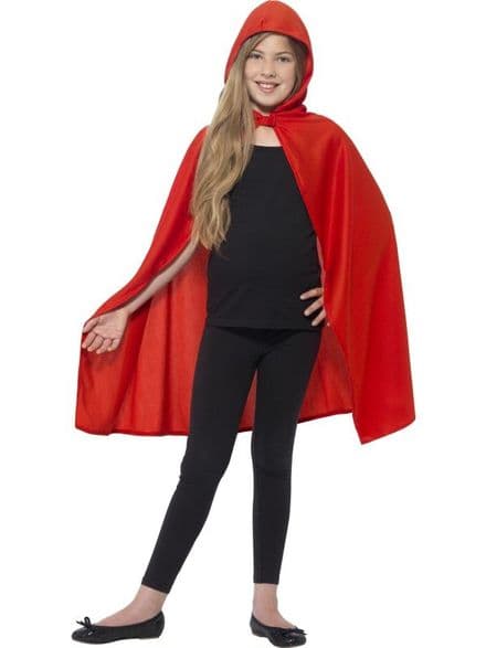 Childs Red Hooded Cape