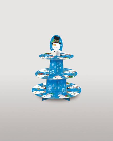 Christmas Snowman Cup Cake Tree Stand