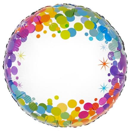 Confetti Foil Balloon - Add Your Own Age