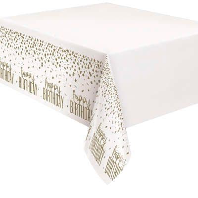Confetti Gold Rectangular Tablecover 54" x 108"/ 137cm x 274cm