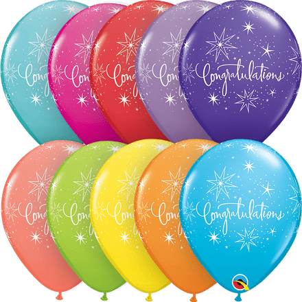 Congratulations Assorted Colour Balloons