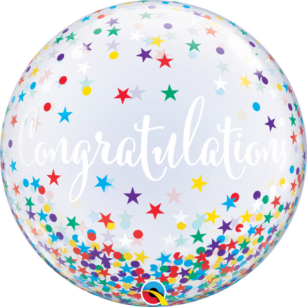 Congratulations Confetti Dots Bubble Balloon