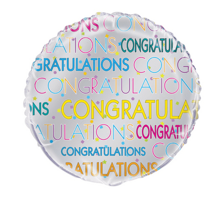 Congratulations Foil Helium Balloon