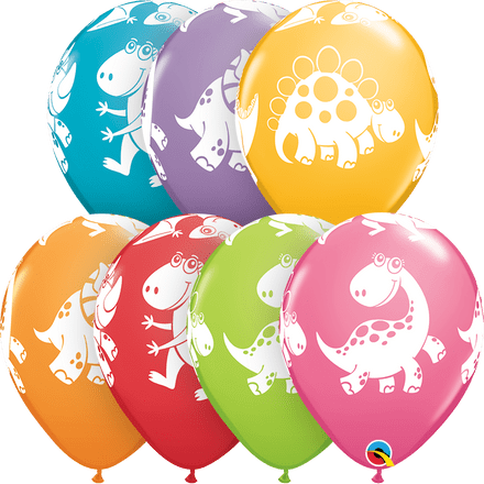Cute Dinosaur Print Latex Balloons